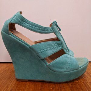 Seafoam Suede Sandals